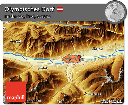 Physical 3D Map of Olympisches Dorf