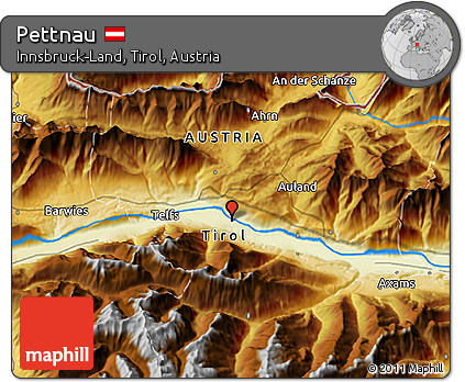 Physical 3D Map of Pettnau