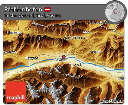 Physical 3D Map of Pfaffenhofen