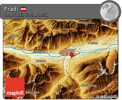 Physical 3D Map of Pradl