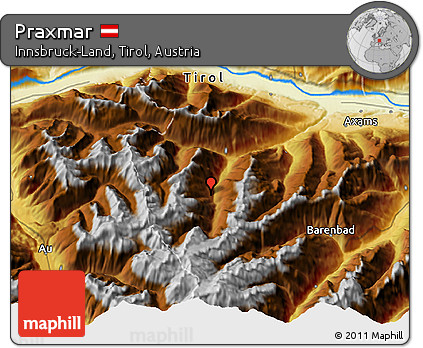 Physical 3D Map of Praxmar