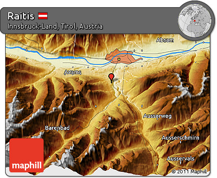 Physical 3D Map of Raitis