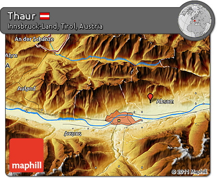 Physical 3D Map of Thaur