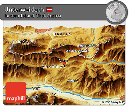 Physical 3D Map of Unterweidach