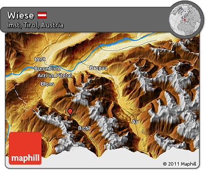Physical 3D Map of Wiese