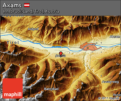 Physical 3D Map of Axams