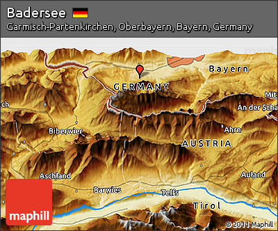 Physical 3D Map of Badersee