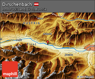 Physical 3D Map of Dirschenbach