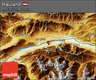 Physical 3D Map of Hauland