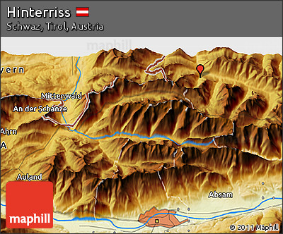 Physical 3D Map of Hinterriss