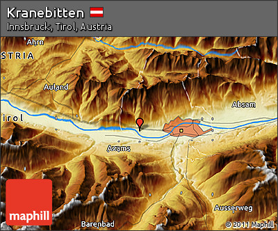 Physical 3D Map of Kranebitten