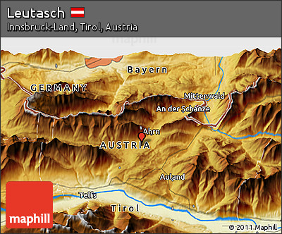 Physical 3D Map of Leutasch