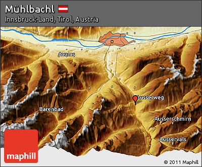 Physical 3D Map of Mühlbachl