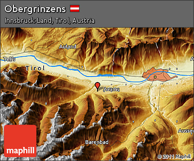Physical 3D Map of Obergrinzens