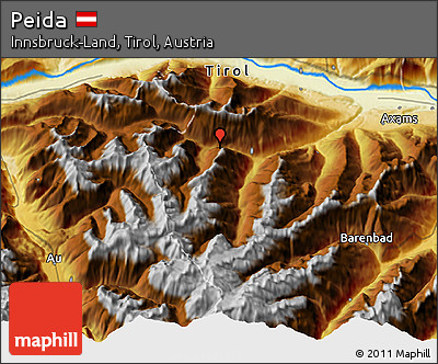 Physical 3D Map of Peida