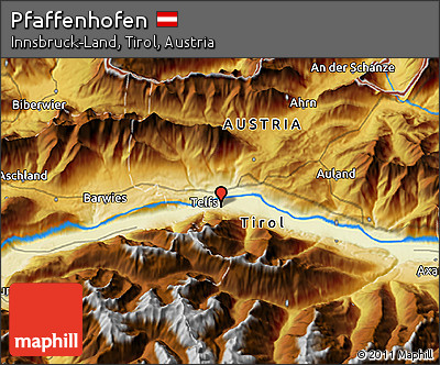 Physical 3D Map of Pfaffenhofen