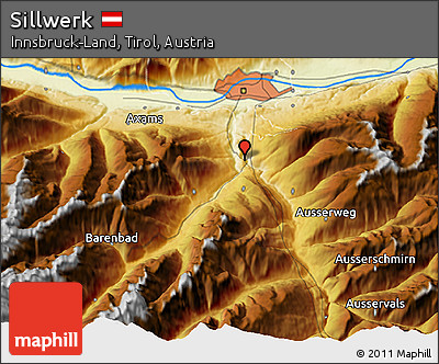 Physical 3D Map of Sillwerk
