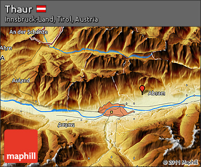 Physical 3D Map of Thaur