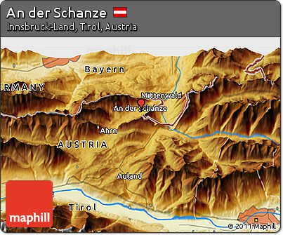 Physical 3D Map of An Der Schanze