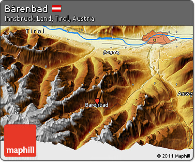 Physical 3D Map of Bärenbad