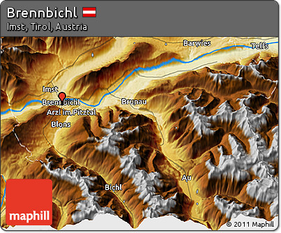 Physical 3D Map of Brennbichl