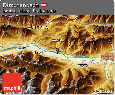 Physical 3D Map of Dirschenbach