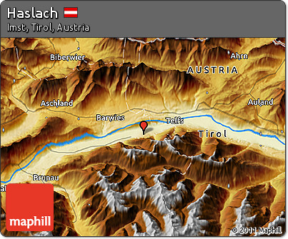 Physical 3D Map of Haslach