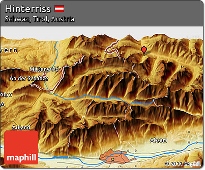Physical 3D Map of Hinterriss
