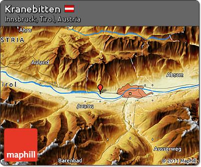 Physical 3D Map of Kranebitten