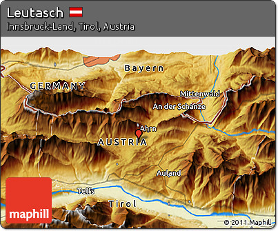 Physical 3D Map of Leutasch