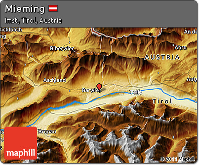 Physical 3D Map of Mieming