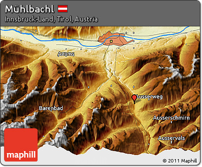 Physical 3D Map of Mühlbachl