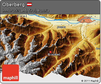 Physical 3D Map of Oberberg