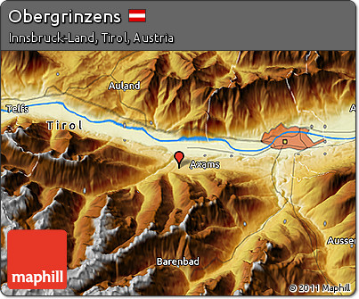 Physical 3D Map of Obergrinzens