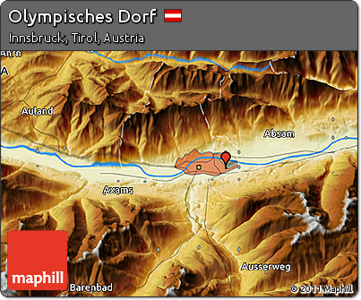 Physical 3D Map of Olympisches Dorf