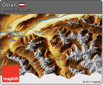 Physical 3D Map of Östen