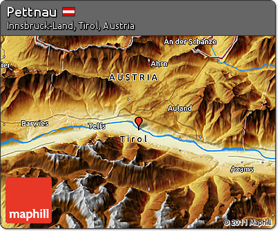 Physical 3D Map of Pettnau