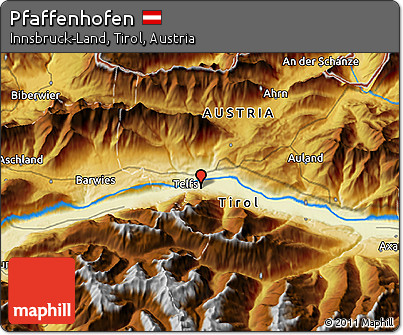 Physical 3D Map of Pfaffenhofen