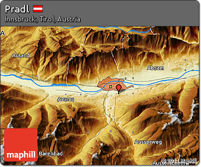Physical 3D Map of Pradl