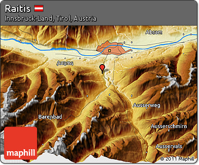 Physical 3D Map of Raitis