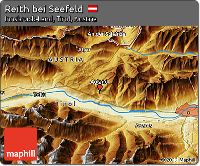 Physical 3D Map of Reith Bei Seefeld