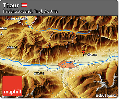 Physical 3D Map of Thaur