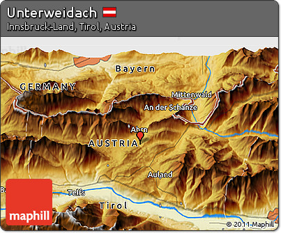 Physical 3D Map of Unterweidach