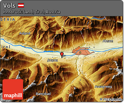 Physical 3D Map of Völs
