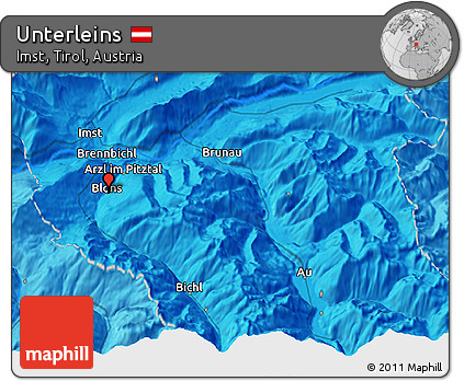 Political 3D Map of Unterleins