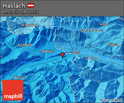 Political 3D Map of Haslach