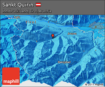 Political 3D Map of Sankt Quirin