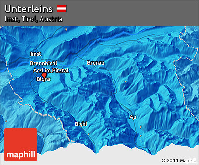 Political 3D Map of Unterleins