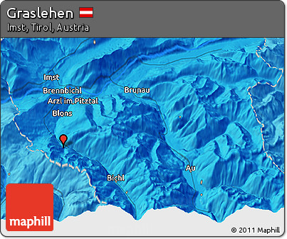 Political 3D Map of Graslehen