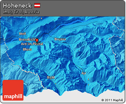 Political 3D Map of Hoheneck